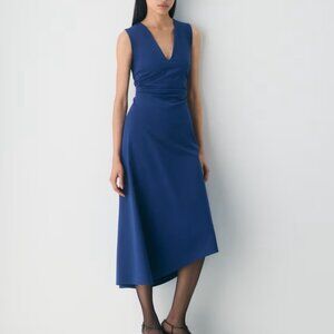NWT Aritzia BABATON Swing Dress Byron Blue L